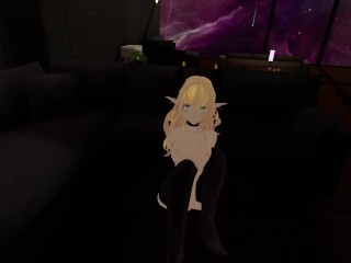 I let a simp fuck me IRL, while I'm playing VRCHAT (POV)