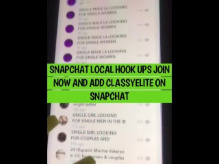 New Los Angeles Local Hook Up Snapchat Account! Add Classyelite for Info
