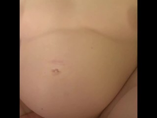 Pregnant wife part 3 (Cum on belly)