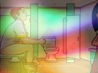 Gay Bathroom Dirty Talk Straight male gets Shemale JOI