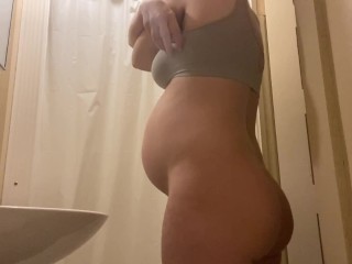 38 weeks pregnant - Undressing and showering. Hot or not?